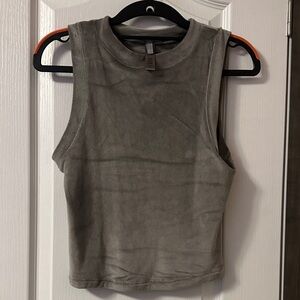 SKIMS velour Gray Sleeveless Tank Top